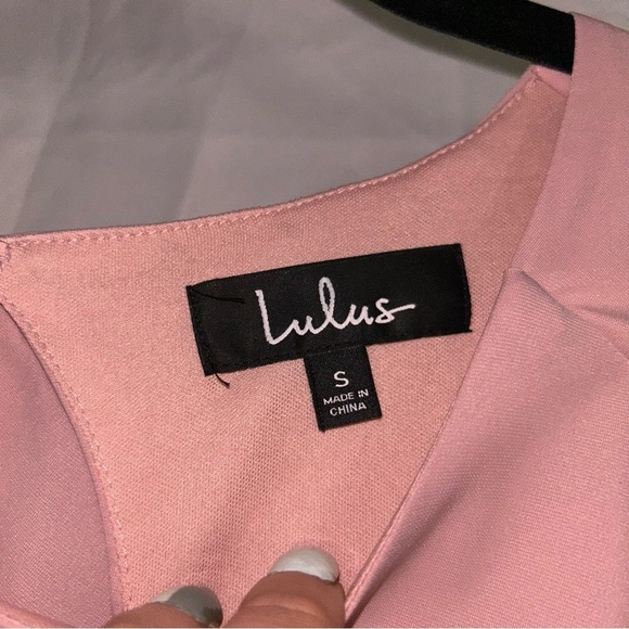 Lulus Dress Lookin' Cute Mauve Pink Short Flutter Sleeve Shift Lined Dress - Picture 4 of 6